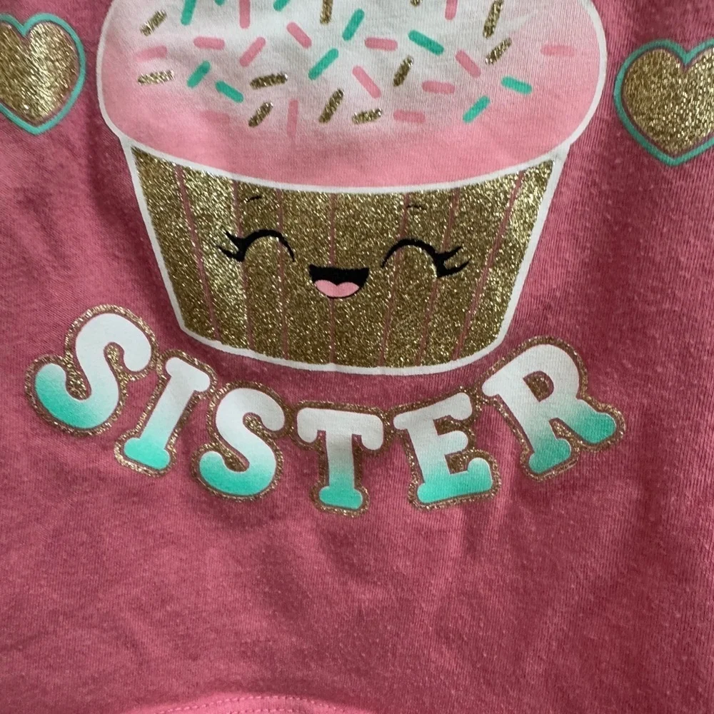The Children’s Place 3T Pink Cutest Sister Cupcake Long Sleeve T Shirt Blouse